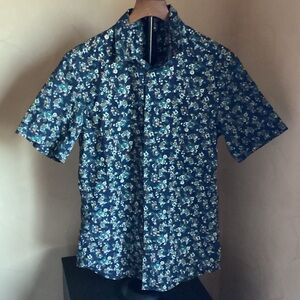 H&M Blue Floral Casual Shirt